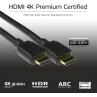Cable hdmi 4k uhd act connectivity 1.5m - macho - macho - high speed premium certificado v2.0 negro