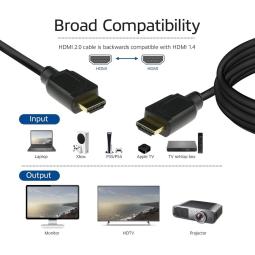 Cable hdmi 4k uhd act connectivity 1.5m - macho - macho - high speed premium certificado v2.0 negro