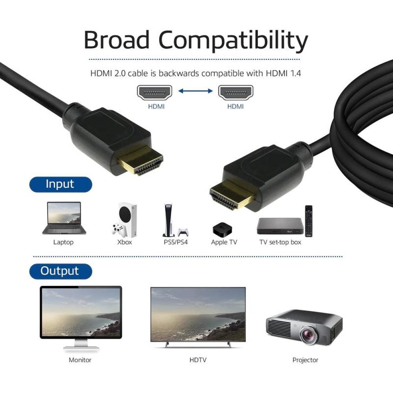 Cable hdmi 4k uhd act connectivity 2m - macho - macho - high speed premium certificado v2.0 negro