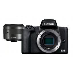 Camara digital canon eos m50 mark ii mirrorless+ef - m 15 - 45mm f - 3.5 - 6.3is stm -  cmos -  24.1mp -  videos 4k -  wifi -  b