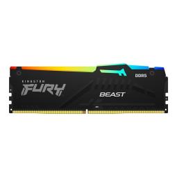 Memoria ram ddr5 16gb kingston - 6000mt - s - fury beast rgb - cl36 - negro