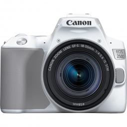 Camara digital canon reflex eos 250d wh+ef - s 18 - 55mm f - 4 - 5.6 is -  24.1mp -  digic 8 -  4k -  wifi -  bluetooth -  blanc