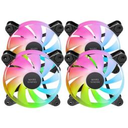 Ventilador caja mars gaming mf4a argb 4x 120mm negro