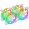 Ventilador caja mars gaming mf4a argb 4x 120mm blanco