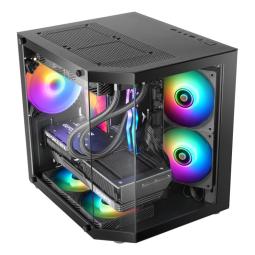 Caja ordenador mars gaming mc3tlite matx rgb cristal templado negro