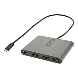 Adaptador usb tipo c a 4x hdmi startech 0.5m - macho - hembra - gris
