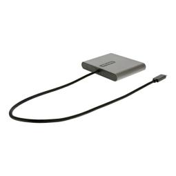 Adaptador usb tipo c a 4x hdmi startech 0.5m - macho - hembra - gris