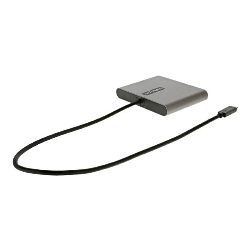 Adaptador usb tipo c a 4x hdmi startech 0.5m - macho - hembra - gris