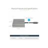 Adaptador usb tipo c a 4x hdmi startech 0.5m - macho - hembra - gris