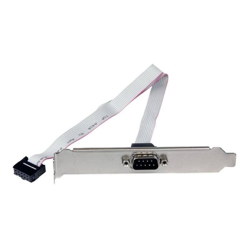 Bracket db9 a idc10 startech 0.41m - macho - hembra - gris