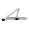 Bracket db9 a idc10 startech 0.41m - macho - hembra - gris