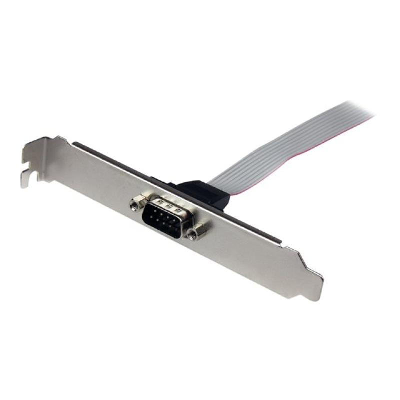 Bracket db9 a idc10 startech 0.41m - macho - hembra - gris