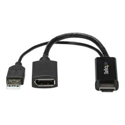 Conversor hdmi - usb tipo a a displayport startech - macho - hembra - negro