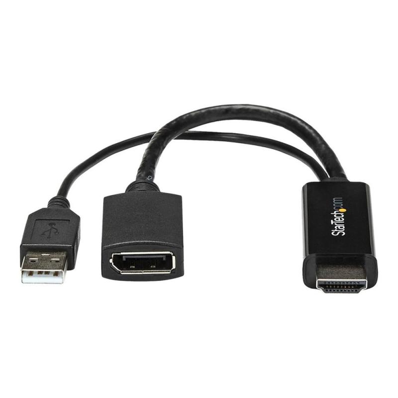 Conversor hdmi - usb tipo a a displayport startech - macho - hembra - negro
