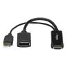 Conversor hdmi - usb tipo a a displayport startech - macho - hembra - negro
