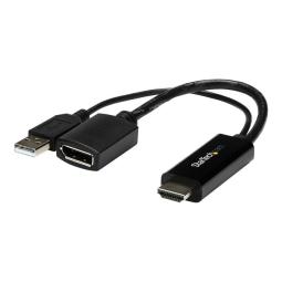Conversor hdmi - usb tipo a a displayport startech - macho - hembra - negro