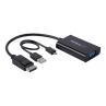 Adaptador displayport a vga startech 0.184m - macho - hembra - negro + cable micro usb tipo b a usb tipo a