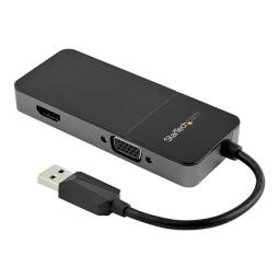 Adaptador usb tipo a a hdmi - vga startech - macho - hembra - negro - plata