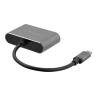 Adaptador usb tipo c a vga - hdmi startech - macho - hembra - gris