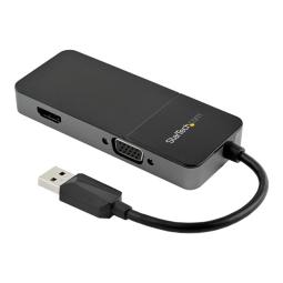 Adaptador usb tipo a a hdmi - vga startech - macho - hembra - negro - plata