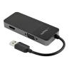 Adaptador usb tipo a a hdmi - vga startech - macho - hembra - negro - plata