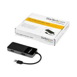 Adaptador usb tipo a a hdmi - vga startech - macho - hembra - negro - plata