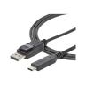 Cable usb tipo c a displayport startech 1.8m - macho - macho - negro