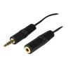 Cable mini jack 3.5mm startech 3.7m - macho - hembra - negro