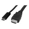 Cable usb tipo c a hdmi startech 1m - macho - macho - negro