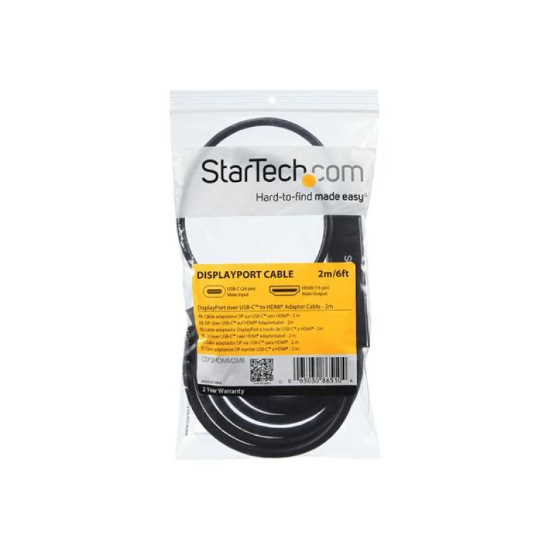 Cable usb tipo c a hdmi startech 1m - macho - macho - negro