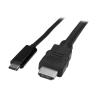 Cable usb tipo c a hdmi startech 2m - macho - macho - negro