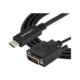 Cable usb tipo c a dvi - d startech 2m - macho - macho - negro