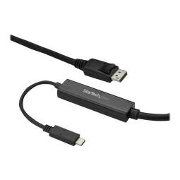Cable usb tipo c a displayport startech 3m - macho - macho - negro