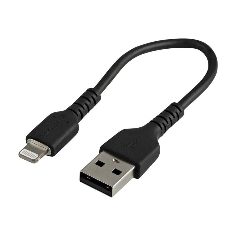 Cable usb tipo a a lightning startech 0.15m - macho - macho - negro