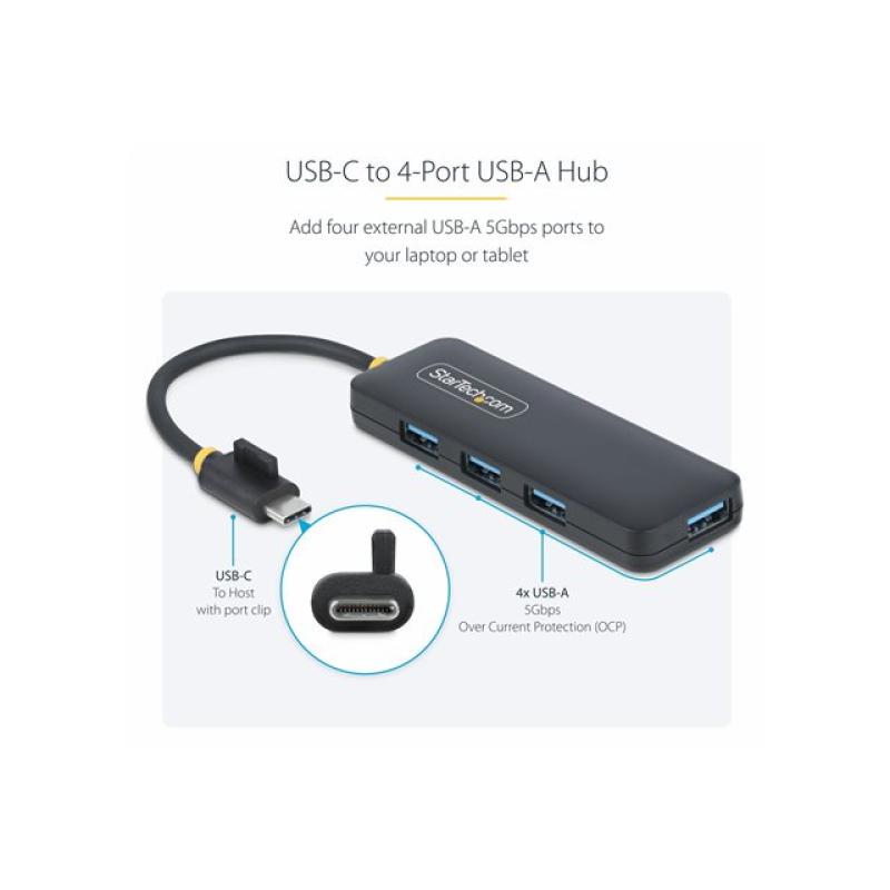 Hub startech usb tipo c 4 en 1
