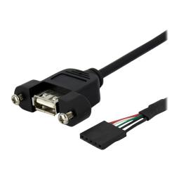Cable usb 4 clavijas a usb 5 pines statech 0.3m - hembra - hembra - negro