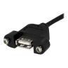 Cable usb 4 clavijas a usb 5 pines statech 0.3m - hembra - hembra - negro