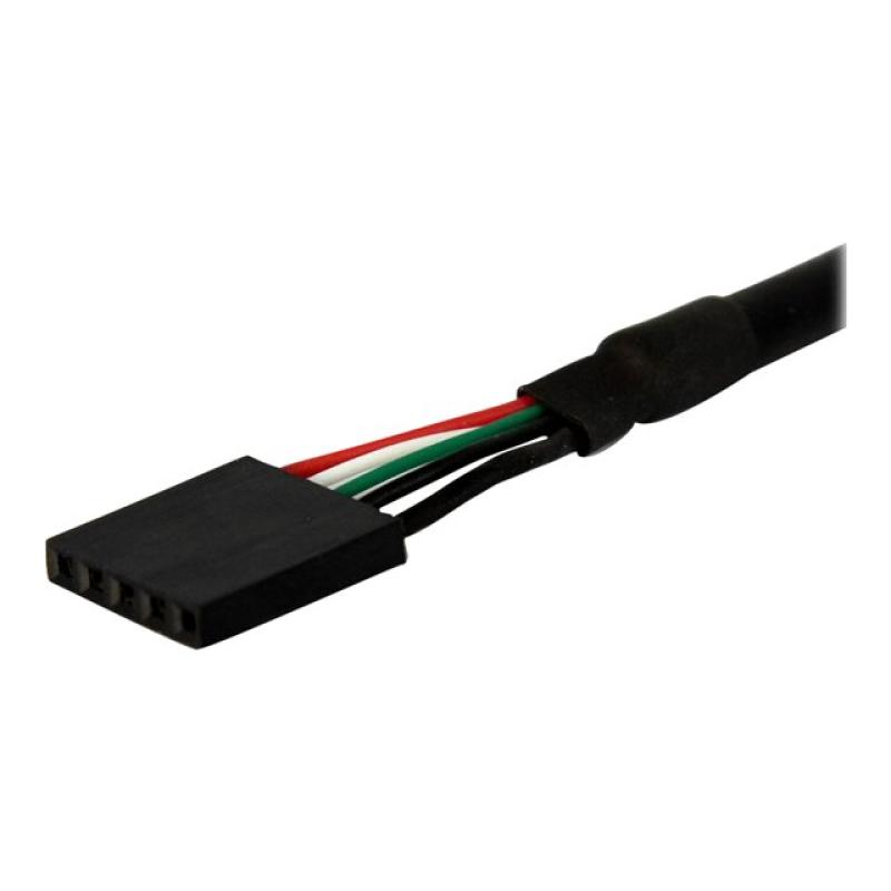 Cable usb 4 clavijas a usb 5 pines statech 0.3m - hembra - hembra - negro