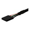 Cable usb 4 clavijas a usb 5 pines statech 0.3m - hembra - hembra - negro