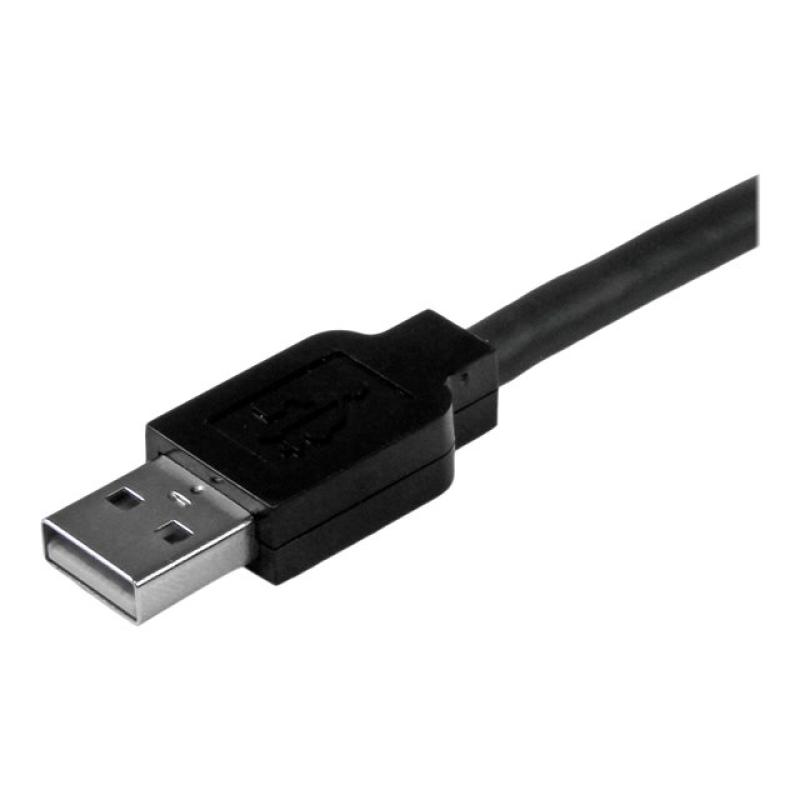 Cable usb tipo b a usb tipo a startech 15m - macho - macho - negro