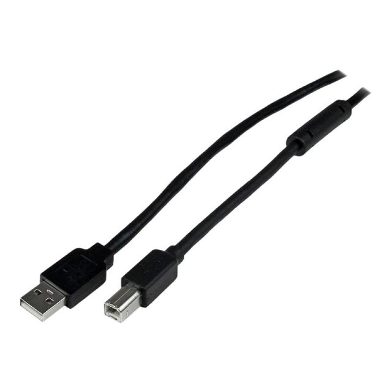 Cable usb tipo b a usb tipo a startech 20m - macho - macho - negro