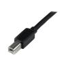 Cable usb tipo b a usb tipo a startech 20m - macho - macho - negro
