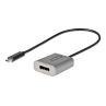 Adaptador usb tipo c a displayport startech 0.3m - macho - hembra - gris