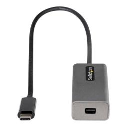 Adaptador usb tipo c a mini dp startech 0.306m - macho - hembra - gris