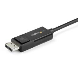 Cable usb tipo c a displayport 1m - macho - macho - negro