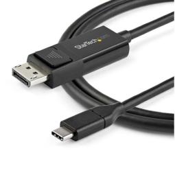 Cable usb tipo c a displayport 1m - macho - macho - negro