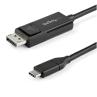 Cable usb tipo c a displayport 2m - macho - macho - negro