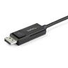 Cable usb tipo c a displayport 2m - macho - macho - negro