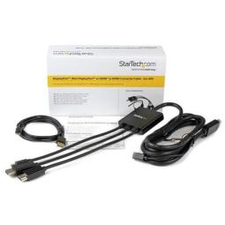 Cable conversor hdmi - displayport - mini dp startech 2m