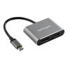 Adaptador usb tipo c a hdmi - displayport startech 0.205m - macho - hembra - gris